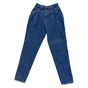 VTG Jordache High Waist Green Label Bareback Pleated  Tapered Western Jeans 9/10